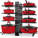 Organisateur de casseroles de cuisine avec 8 niveaux antidérapants réglables