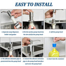 Sink Soap Dispenser Stainless Steel Extension Tube Kit for Liquid Soap Kitchen Sink Bathroom