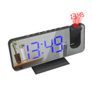 Mirror Projection Alarm Clock - FM Radio LED Digital Smart Alarm Clock with 180° Time Projection Snooze