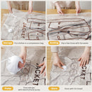 Hanging Vacuum Storage Bags - Closet Organizer Vacuum Bag, Space Saving Clear Seal Compressed Bags