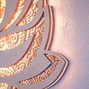 Art mural mandala fleur de lotus à DEL