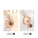 I Love You In 100 Languages Necklace - Micro Engraving Light Projection Love Pendant