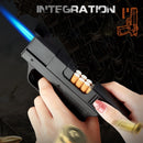 Metal Turbo Torch Lighter Gun, Windproof Gas