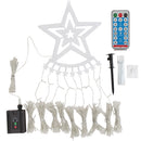 Led Five-Pointed Star Waterfall Mountable Christmas Tree Light for Yard Outdoor Deco