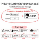 Name Stamp, Customized, Waterproof for Children Kids Students