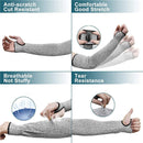 Protective Arm Sleeve - Level 5 Protection Cut Resistant Sleeves with Thumb Hole