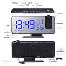 Mirror Projection Alarm Clock - FM Radio LED Digital Smart Alarm Clock with 180° Time Projection Snooze