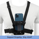 Mobile Phone Chest Mount Harness Strap Holder, Head Mount, Chest Mount