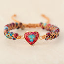 Natural Stone Heart Jasper Bracelet