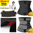 Neoprene Sweat Waist Trainer - Body Shaper for Women with Two Belts