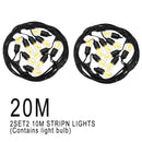 Solar Garden Festoon Light Pack - 10m/20m/30m Waterproof LED String Lights with S14 Bulb