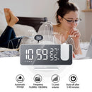 Mirror Projection Alarm Clock - FM Radio LED Digital Smart Alarm Clock with 180° Time Projection Snooze