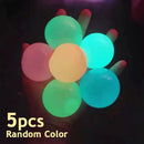 Luminous Sticky Ball - Decompression Squeeze Toy for Kids and Adults, Glow in the Dark Party Supplies 5/10pcs