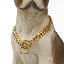 Dog Chain Collar, Black, Gold, Stainless Steel for Dogs Heavy Duty
