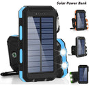 Portable Solar Power Bank 80000mAh, Built-in Flashlight, Compass, for All Smartphones, Electronic Devices