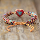 Natural Stone Heart Jasper Bracelet