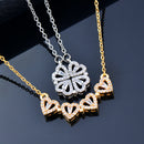 Four-Leaf Heart-shaped Necklace
