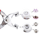 Precision Metal Snap Button Fasteners Pliers Kit Tool, Press Studs for Installing Clothes Bag