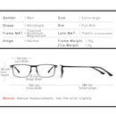 Optical Night Vision Polarized Magnetic Clip -  Glasses for Men Pure Titanium Frame