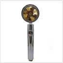 High Pressure Showerhead, Hand held with Fan, Built-in Filter, Turbo Propeller