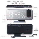 Mirror Projection Alarm Clock - FM Radio LED Digital Smart Alarm Clock with 180° Time Projection Snooze