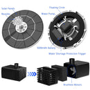 LED Solar Fountain, Solar Water Fountains with 3000mAh Battery 6 Nozzles, for Bird Bath, Garden and Outdoor