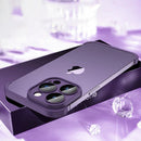 Frameless Bumper with Glass Lens Protector -  Shockproof Phone Cover On iPhone 12 13 and 14
