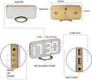 LED Mirror Alarm Clock