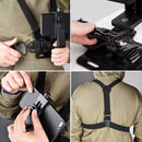 Mobile Phone Chest Mount Harness Strap Holder, Head Mount, Chest Mount