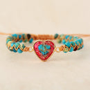Natural Stone Heart Jasper Bracelet