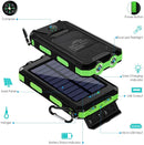 Portable Solar Power Bank 80000mAh, Built-in Flashlight, Compass, for All Smartphones, Electronic Devices