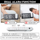 Mirror Projection Alarm Clock - FM Radio LED Digital Smart Alarm Clock with 180° Time Projection Snooze