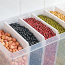 Wall-Mounted Dry Food Dispenser - 6/3 Grid Cereal Dispenser Kitchen Storage Organizer