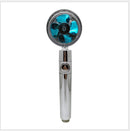 High Pressure Showerhead, Hand held with Fan, Built-in Filter, Turbo Propeller