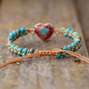 Natural Stone Heart Jasper Bracelet
