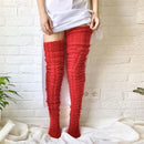 Extra Long Knitted Socks - Fashionable and Warm Long Socks for Women
