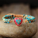 Natural Stone Heart Jasper Bracelet