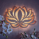 Art mural mandala fleur de lotus à DEL