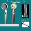 High Pressure Showerhead, Hand held with Fan, Built-in Filter, Turbo Propeller