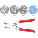 Precision Metal Snap Button Fasteners Pliers Kit Tool, Press Studs for Installing Clothes Bag