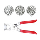 Precision Metal Snap Button Fasteners Pliers Kit Tool, Press Studs for Installing Clothes Bag