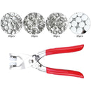 Precision Metal Snap Button Fasteners Pliers Kit Tool, Press Studs for Installing Clothes Bag