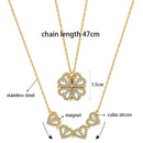 Four-Leaf Heart-shaped Necklace
