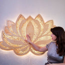Art mural mandala fleur de lotus à DEL