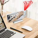 Mirror Projection Alarm Clock - FM Radio LED Digital Smart Alarm Clock with 180° Time Projection Snooze