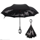 Inverted Umbrella C-Shaped Handle, Anti-UV Waterproof Windproof Rain Umbrella