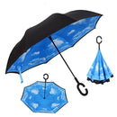 Inverted Umbrella C-Shaped Handle, Anti-UV Waterproof Windproof Rain Umbrella