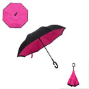 Inverted Umbrella C-Shaped Handle, Anti-UV Waterproof Windproof Rain Umbrella