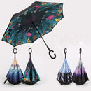 Inverted Umbrella C-Shaped Handle, Anti-UV Waterproof Windproof Rain Umbrella