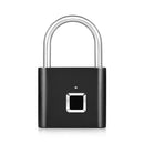 Smart Rechargeable Fingerprint Padlock - Keyless Biometric, Padlock for Gym, Luggage Bags, Locker and Storage